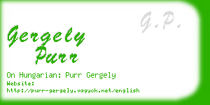 gergely purr business card